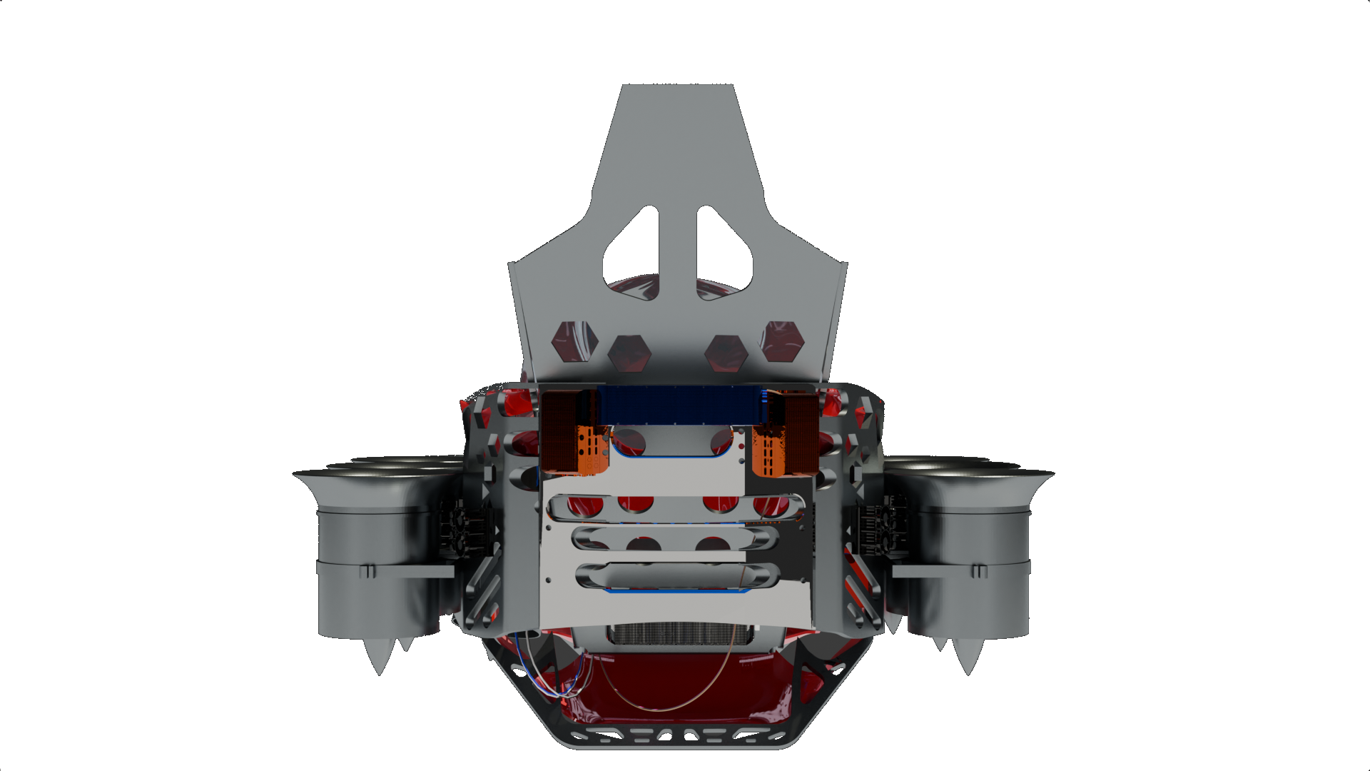 Stern orthographic concept render